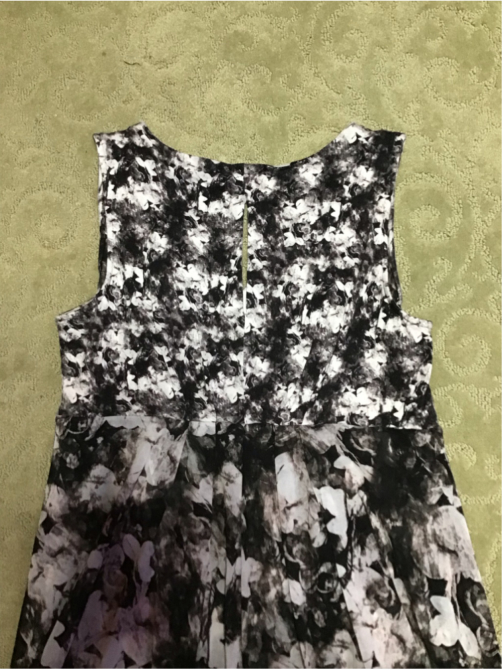 Simply Vera Vera Wang High Low Dress XL Black White Floral Soo Soft! - Picture 10 of 17
